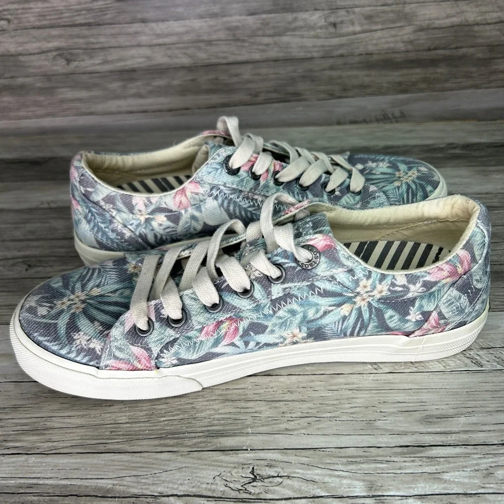 Taos Plim Soul Canvas Sneakers Low Top Floral Comfort Shoes Lace up Womens 9